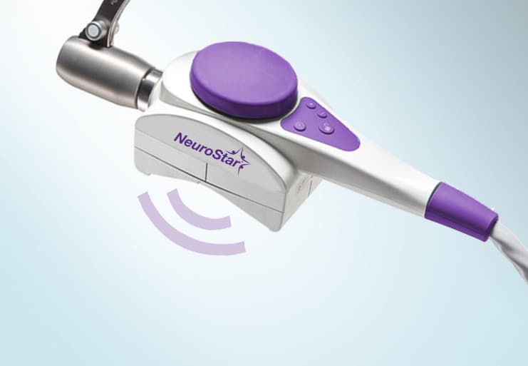 Close-up of the NeuroStar TMS coil, a device used to safely treat teens with therapy-resistant depression
